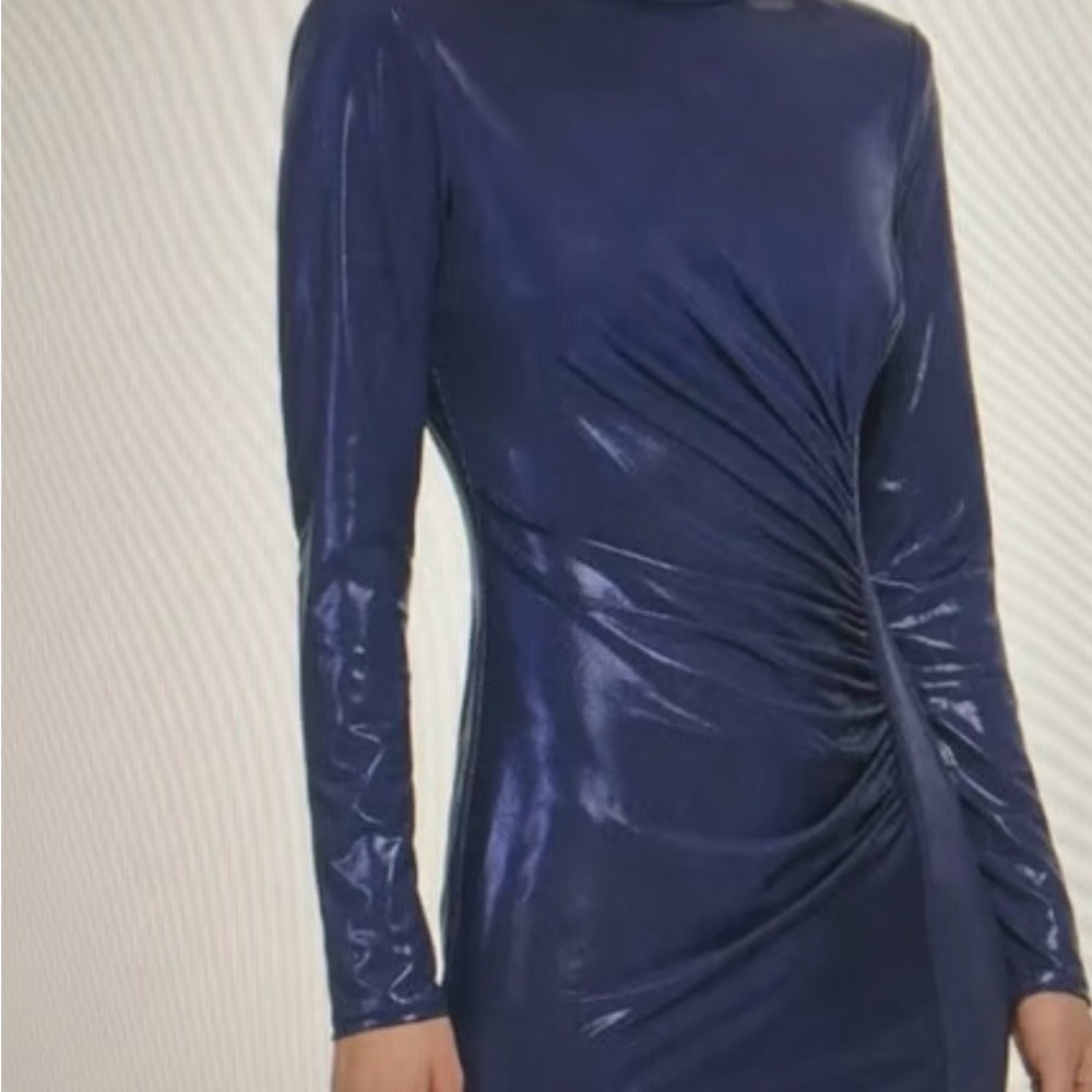 Elegant Vince Camino Navy Blue Ruched Dress